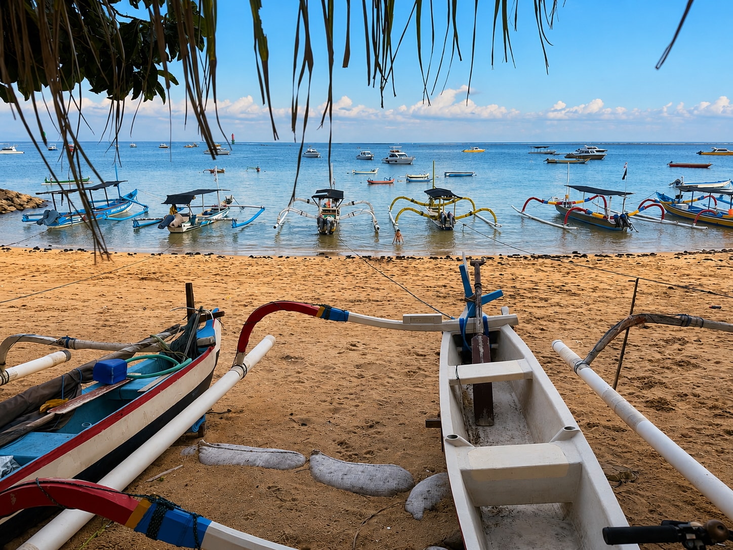 A jukung boat on Sanur beach